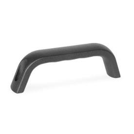 GN 328 Maniglie a ponte per armadi, alluminio Tipo: B - Montaggio dal lato dell'operatore<br />Finitura: SW - Nero, RAL 9005, finitura strutturata