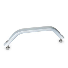GN 428 Maniglie a ponte per armadi, alluminio Tipo: B - Montaggio dal lato dell'operatore<br />Finitura: SR - Argento, RAL 9006, finitura strutturata