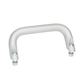 GN 565.2 Maniglie a ponte inclinate per armadi, alluminio Tipo: B - Montaggio dal lato dell'operatore (solo per b<sub>1</sub> = 26)<br />Finitura: EL - Anodizzato, colore naturale
