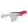 GN 820.4 Sauterelles, acier, manette d'actionnement horizontale, avec mécanisme de verrouillage, embase verticale Type: PL - Bras de serrage solide, avec fermoir pour soudage