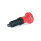 GN 617.2 Doigts d'indexage, corps fileté en plastique, goupille de centrage en acier, avec bouton rouge Type: B - sans position de repos, sans contre-écrou
Matériau: ST - Acier