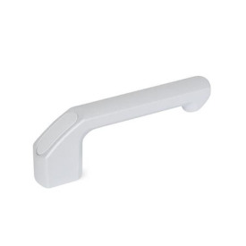 GN 559 Maniglie a ponte per armadi, alluminio Tipo: C - Tipo aperto, montaggio dal lato dell'operatore<br />Finitura: SR - Argento, RAL 9006, finitura strutturata
