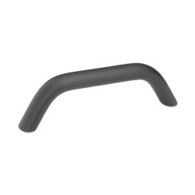 GN 565.3 Maniglie a ponte per armadi, alluminio Tipo: A - Montaggio dal lato posteriore (foro cieco filettato)<br />Finitura: SW - Nero, RAL 9005, finitura strutturata