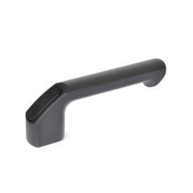 GN 559 Maniglie a ponte per armadi, alluminio Tipo: C - Tipo aperto, montaggio dal lato dell'operatore<br />Finitura: SW - Nero, RAL 9005, finitura strutturata