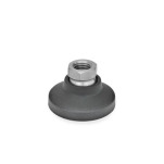 Pieds de machine, pied en plastique, filetage femelle en inox