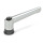GN 300.4 Verstellbare Klemmhebel, Zink-Druckguss, Einsatz Stahl, mit Innengewinde, mit Spannkraftverstärkung Farbe: CR - verchromt