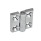GN 237 Cerniere, lega di zinco pressofusa / alluminio Materiale: ZD - Lega di zinco pressofusa
Tipo: A - 2x2 fori alesati per viti a testa svasata
Finitura: CR - Cromato