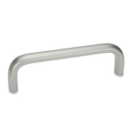 GN 565.5 Maniglie a ponte per armadi, acciaio INOX Tipo: A - Montaggio dal retro (foro cieco filettato)<br />Finitura: GS - finitura matt da sabbiatura