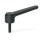 GN 126 Manettes indexables basses, zinc moulé sous pression, goujon fileté en acier Couleur: SW - Noir, RAL 9005, finition texturée