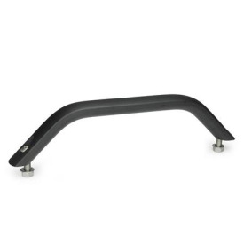 GN 428 Maniglie a ponte per armadi, alluminio Tipo: B - Montaggio dal lato dell'operatore<br />Finitura: SW - Nero, RAL 9005, finitura strutturata