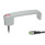 GN 422 Poignées étriers, zinc moulé sous pression, avec fonction de commutation électrique  + fiche Type: T1 - avec 1 bouton
Finition: SR - argenté, RAL 9006, finition texturée
