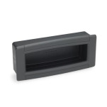 Maniglie da incasso, montaggio con viti, plastica