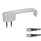 GN 422 Poignées étriers, zinc moulé sous pression, avec fonction de commutation électrique  + fiche Type: T2 - avec 2 boutons
Finition: SR - argenté, RAL 9006, finition texturée