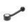 GN 125 Manettes indexables basses avec insert fileté, acier Type: E - levier oblique