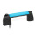 GN 6284 Maniglie a ponte per armadi, plastica, con interruttore elettrico monostabile, con spia luminosa LED, con cavo 