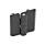 GN 237 Cerniere, lega di zinco pressofusa / alluminio Materiale: ZD - Lega di zinco pressofusa
Tipo: C - 2x2 perni filettati
Finitura: SW - Nero, RAL 9005, finitura strutturata