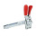 GN 810.4 Sauterelles, Acier, manette d'actionnement verticale, avec mécanisme de verrouillage, embase verticale, avec bras de serrage étendu Type: VL - Bras de serrage étendu avec trou oblong + deux rondelles à collerette
