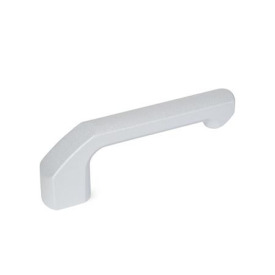 GN 559 Maniglie a ponte per armadi, alluminio Tipo: B - Tipo aperto, montaggio dal lato posteriore (foro cieco filettato)<br />Finitura: SR - Argento, RAL 9006, finitura strutturata