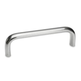 GN 565.5 Maniglie a ponte per armadi, acciaio INOX Tipo: A - Montaggio dal retro (foro cieco filettato)<br />Finitura: GP - Finitura lucida, metallizzata brillante