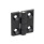 GN 237 Cerniere, lega di zinco pressofusa / alluminio Materiale: ZD - Lega di zinco pressofusa
Tipo: A - 2x2 fori alesati per viti a testa svasata
Finitura: SW - Nero, RAL 9005, finitura strutturata