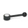 GN 125 Manettes indexables basses avec insert fileté, acier Type: D - levier droit